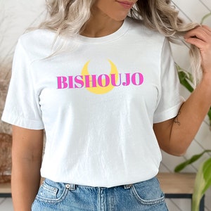 Bishoujo TShirt | Sailor Moon Shirt | Anime Girl T-Shirt | Japanese Tees | 90s Manga Shirt | Crescent Moon Shirt