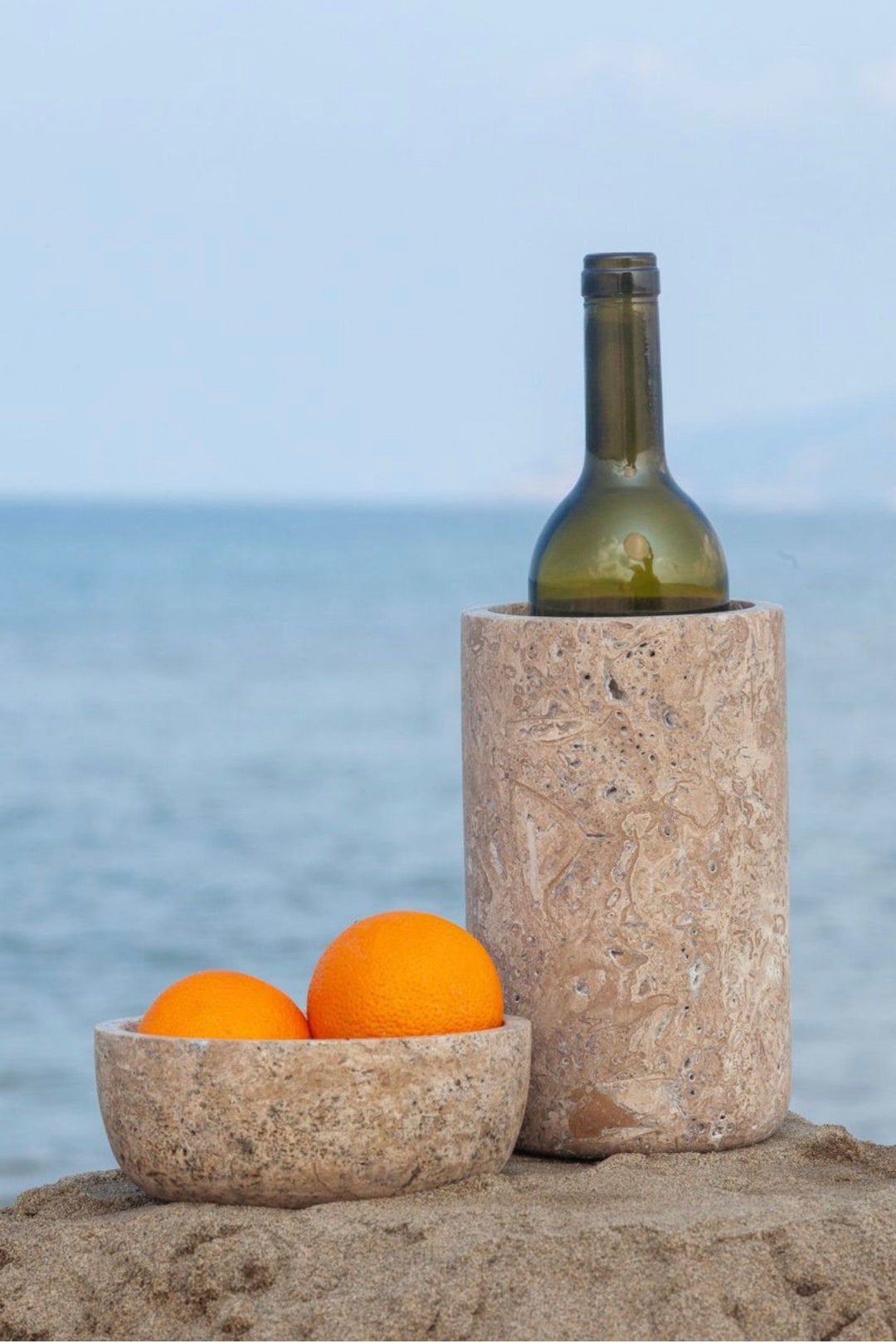 Travertine Coffee Table Side Marble Coffee Table Modern Etsy