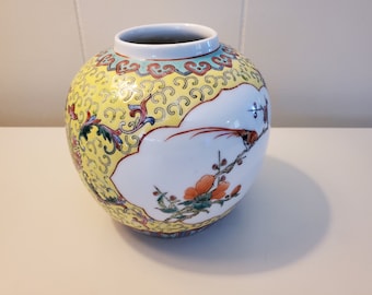 Vintage Chinese Cloisonne Floral Vase (marked)