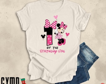 Minnie Mouse 1st Birthday Girl Shirt, Custom Disney Outfit