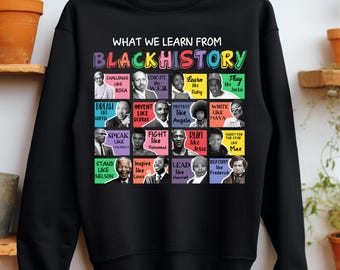 Black History Sweatshirt: Cotton-Blend Graphic Tee