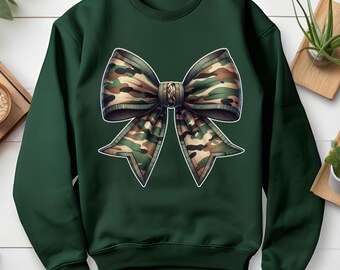 Camo Bow Sweatshirt: Women's Camouflage Shirt
