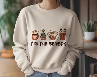 Disney Christmas Coffee Sweatshirt, Tis The Season Shirt
