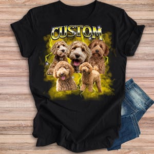 Custom Bootleg Rap PET Shirt, Custom Pet, Custom Retro Graphic 90s Tshirt, Dog Bootleg Shirt, Your Own Bootleg Your Design