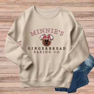 Gingerbread Sweatshirt, Christmas Shirt, Minnie Baking Co, Minnie Mouse Christmas Gingerbread Shirt, Disney Tee, Minnie Gingerbread Shirt