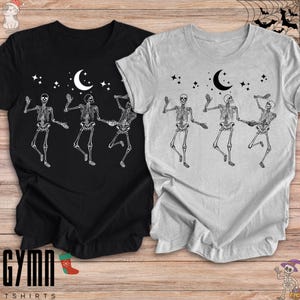 Dancing Skeleton Halloween T-Shirt: Funny Party Tee