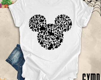 Disney Silhouette Shirt, Women's Unisex Mickey Mouse Tee