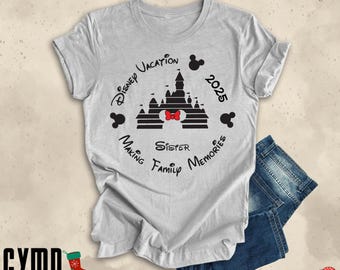 Disney Vacation 2025 T-Shirt, Matching Family Trip Shirt