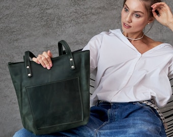 Leather Laptop Tote Bag, Personalized Tote, Macbook Pro Bag, Leather Laptop Bag, Laptop Bag Women, Laptop Work Bag, Business Handbag Women