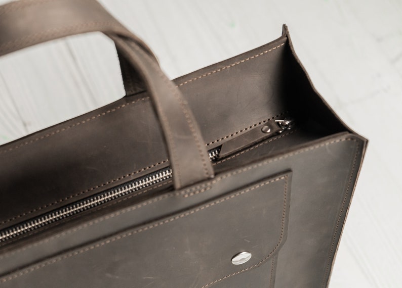Luxury Women Briefcase,Personalized Leather Laptop Bag,Laptop Bag, Leather Bag, Leather Handbag, Leather Messenger, Office Bag, Shoulder Bag image 9