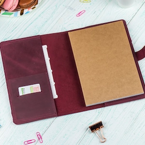 Handmade Leather Refillable Journal, Pocket Journal, Travel Journal, Personalized Journal, Personalized Diary, Handmade Notebook