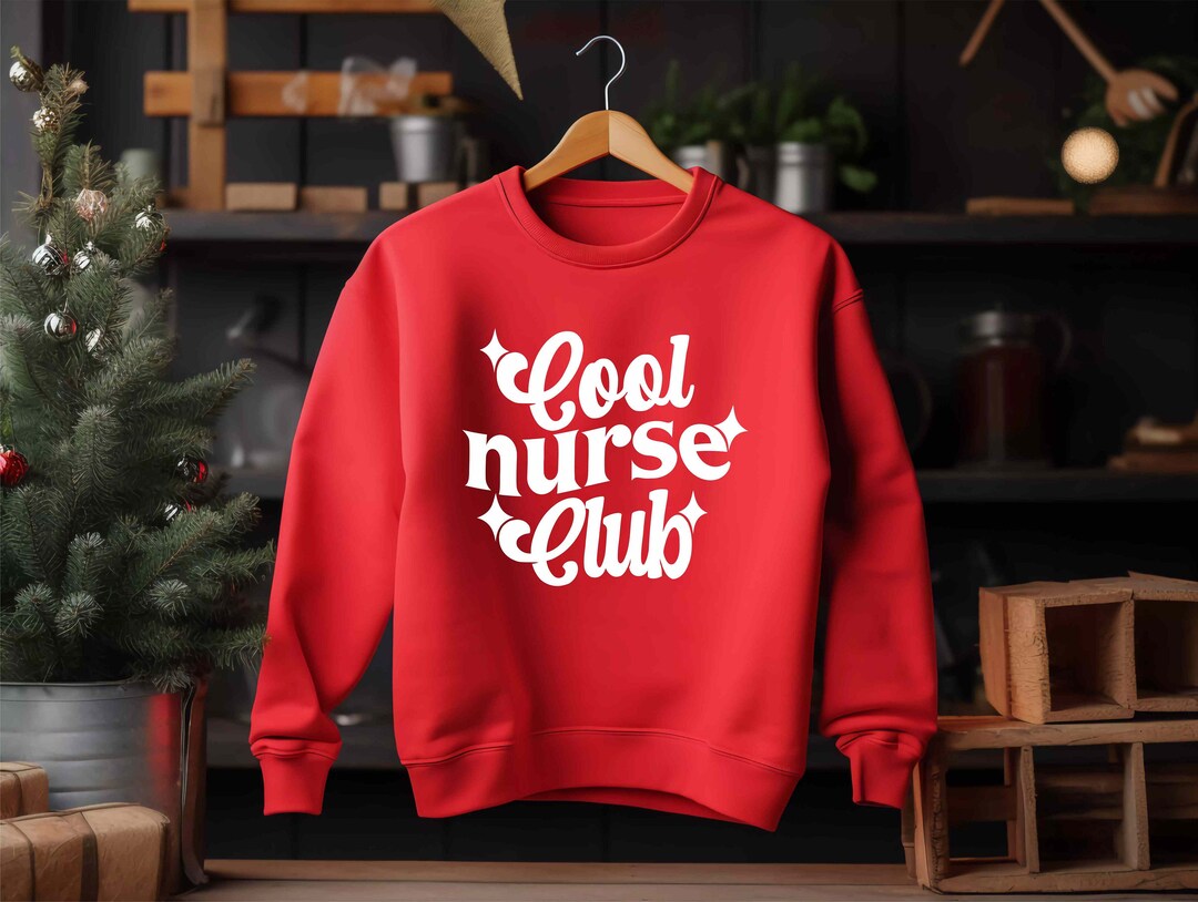 Cool Nurse Club Sweatshirt, RN Nurse Crewneck, Nurse Shirt, Nurse Tee Shirt, Nurse Gift, Nursing
