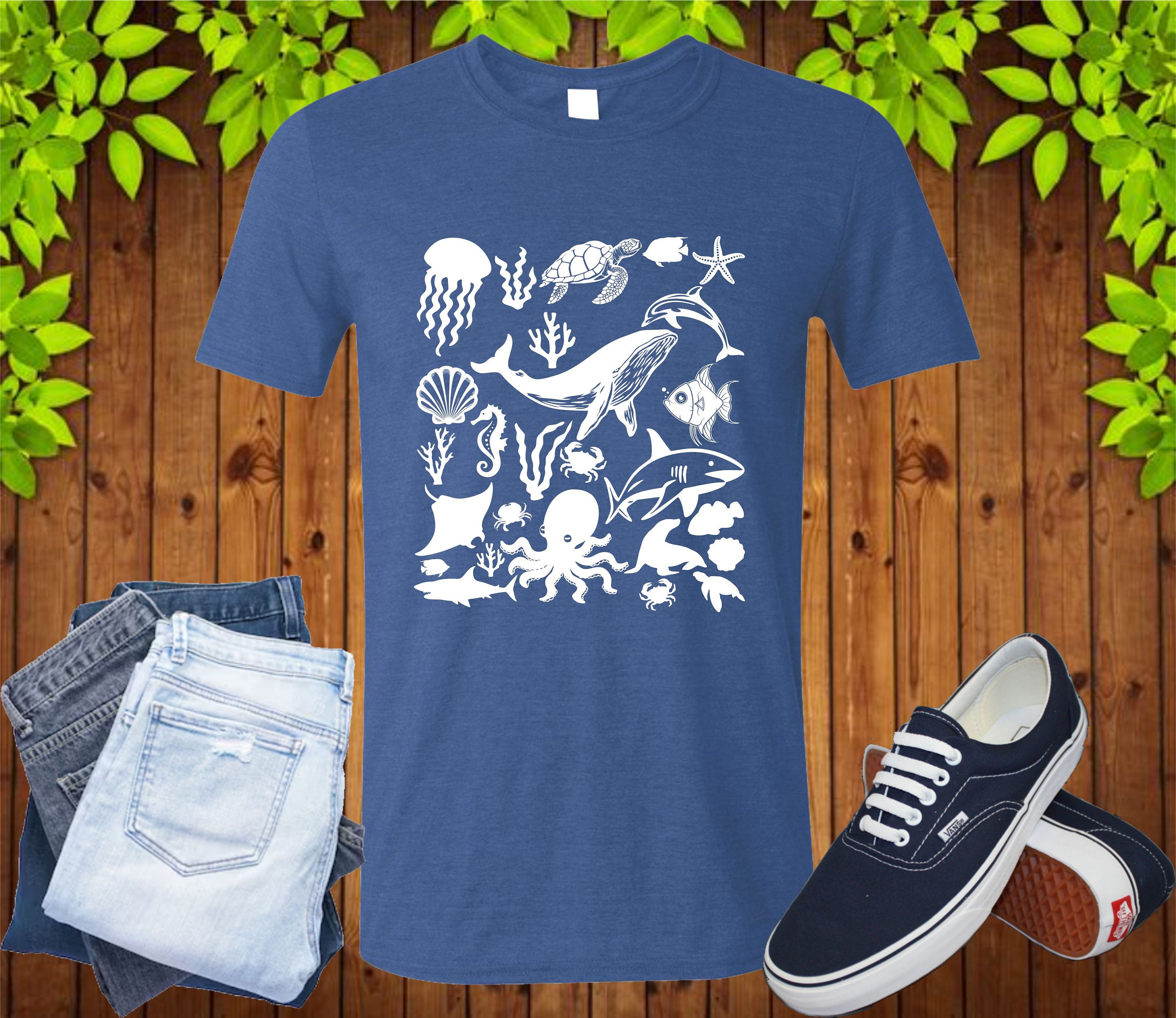 Camiseta Gráfica Nautica Para Hombre - Diseño De Velero, Algodón Sostenible, Manga Corta, Corte Clásico