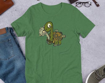 Oddball Turtle Twins - Hand Drawn Graphic Unisex T-Shirt