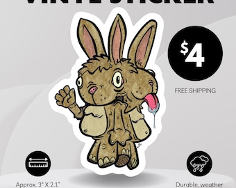 Oddball Bunny Brothers Sticker  • Waterproof Vinyl Sticker • Dishwasher-Safe • Hand-Drawn