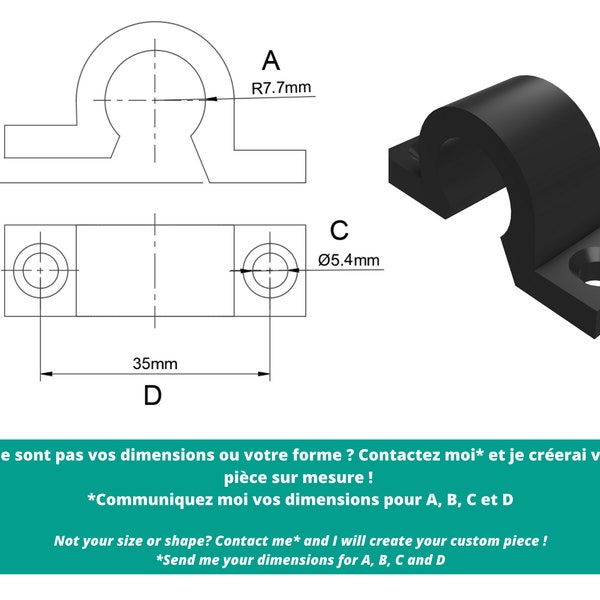 Colliers d'espagnolette volet - Sur mesure