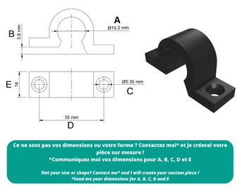 Colliers d'espagnolette volet - Sur mesure