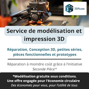 Impression et modélisation 3D - Modélisation Gratuite sous conditions