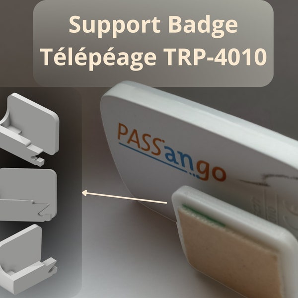 Support badge télépéage - TRP 4010 + Adhésif 3M