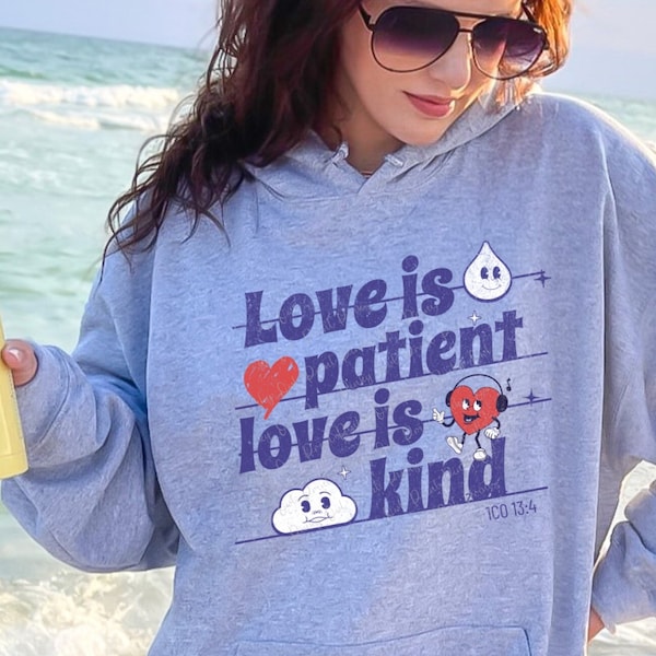 Love is patient Love is kind, Christian PNG Sublimation Designs, Instant Download, Bible Verse, Christian Quotes Png, Retro Tshirt Designs