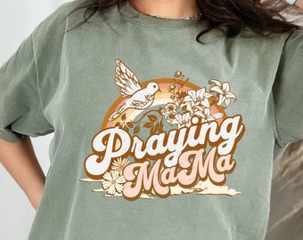 Praying Mama Christian PNG, Mama Sublimation Design, Popular Christian PNG, Groovy png, Retro Christian PNG, Christian Mom Shirt Png CM025