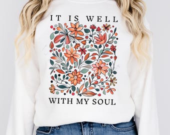 Diseño de sublimación PNG con flores cristianas de otoño, cita cristiana, camiseta de otoño para mamá cristiana, PNG CF037