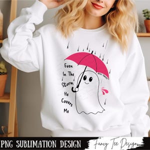 Christian Halloween PNG Sublimation Designs, Holy Ghost Png, Cute Ghost Shirt Design, Spooky Season, Trendy Halloween, Inspirational Quotes
