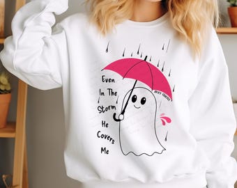 Christian Halloween PNG Sublimation Designs, Holy Ghost Png, Cute Ghost Shirt Design, Spooky Season, Trendy Halloween, HW010