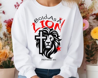 Fett wie ein Löwe christliche PNG Sublimationsdesigns, beliebte christliche PNG, Jesus Png, christlicher Glaube PNG, inspirierende Shirt Designs, EC030