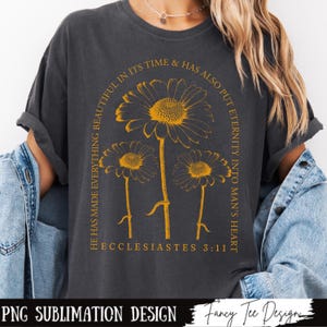Floral Bible Verse PNG: Christian Faith Design (Digital Download)