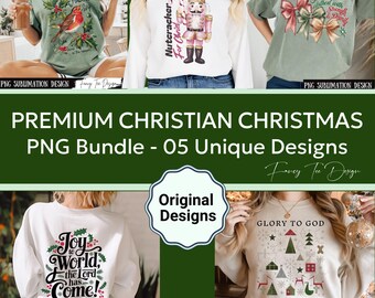 Modern Christian Christmas PNG Bundle, 05 Trending PNGs, Bible Verse Designs, Popular Christmas Shirt PNG, Jesus The Reason For The Season