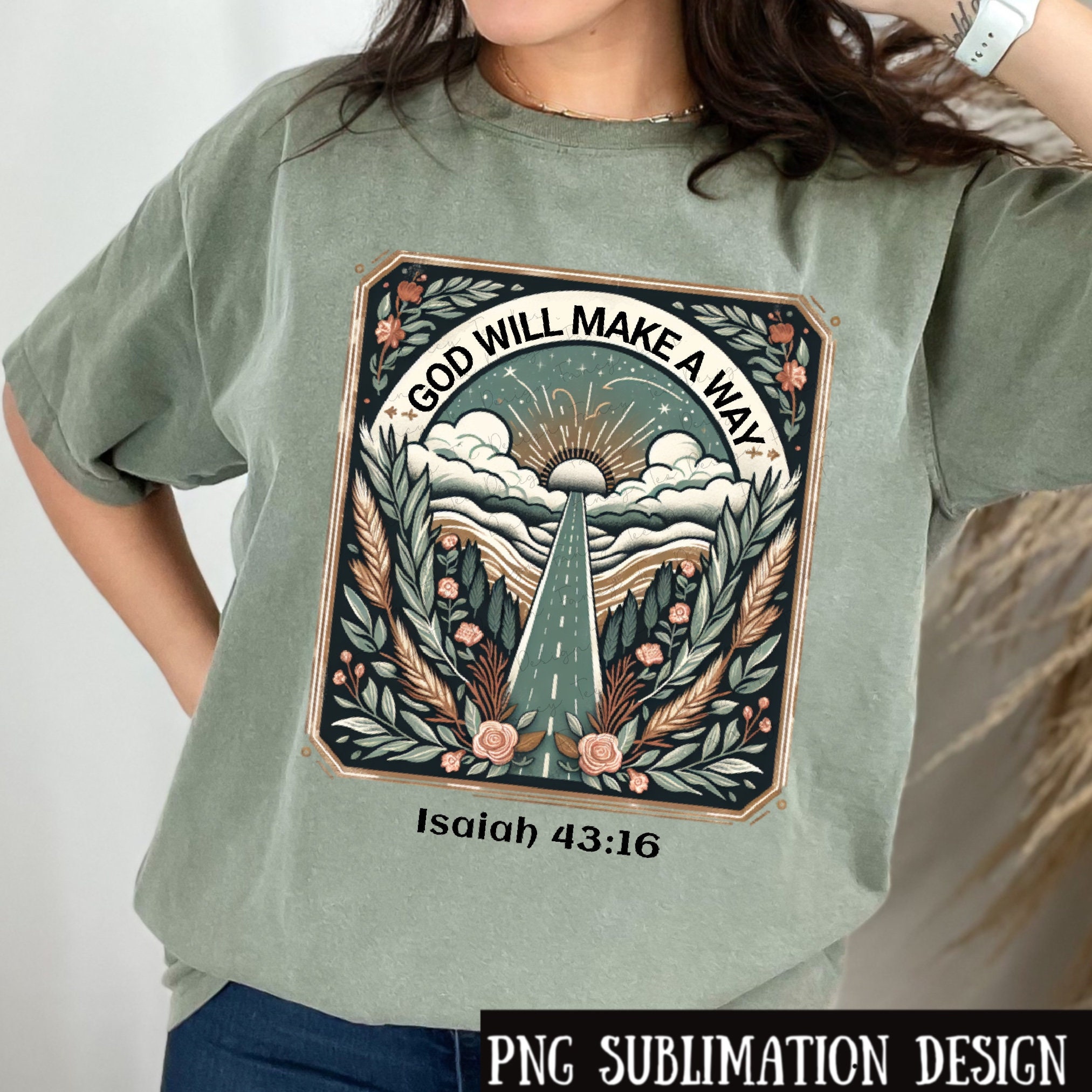 God Will Make a Way Retro Christian Sublimation Design, Christian Shirt ...
