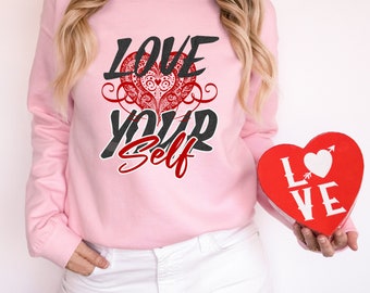 Love Yourself PNG Sublimation Designs, Self Love PNG, Positive PNG, Mental Heath Shirt Design, Instant Download, Inspirational Png, Love png