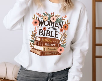 Women of the Bible Christian PNG, Distressed Sublimation Designs, Faith Png, Boho Floral Christian Shirt Christian Bible Books PNG EC257
