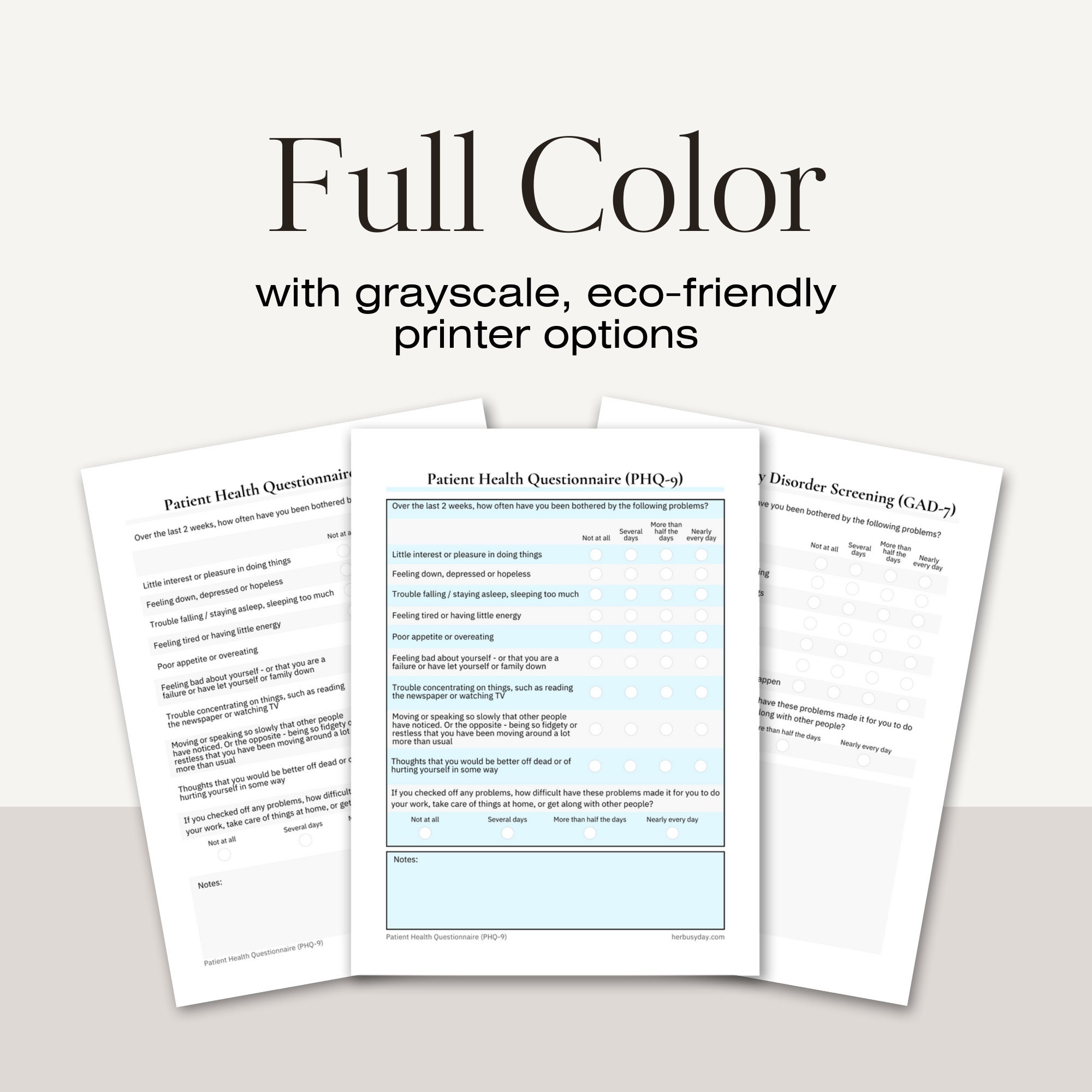 Cdc Gad 7 Printable