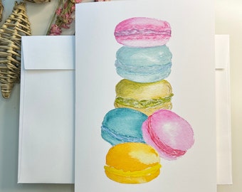 Kaart Macaron à offrir of à encadrer 15x21cm met een envelop