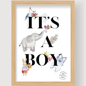 Cadeau de naissance personnalisé Bébé / Décor enfant / Affiche chambre enfant / stampato su carta da acquerello 300 g (senza cornice)