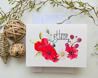 Carte Happy Birthday 15x21cm avec son enveloppe