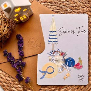 Carte pour toutes les occasions + enveloppe aquarelle peinte à la main 150 x 210 cm