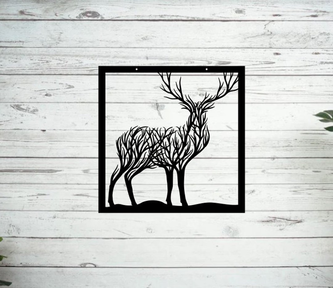 Abstract Deer Graphic Design for Cutting Machines SVG, DXF, & PNG - Etsy