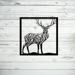 Abstraktes Hirsch Grafik Design für Schneidemaschinen SVG, DXF, & PNG