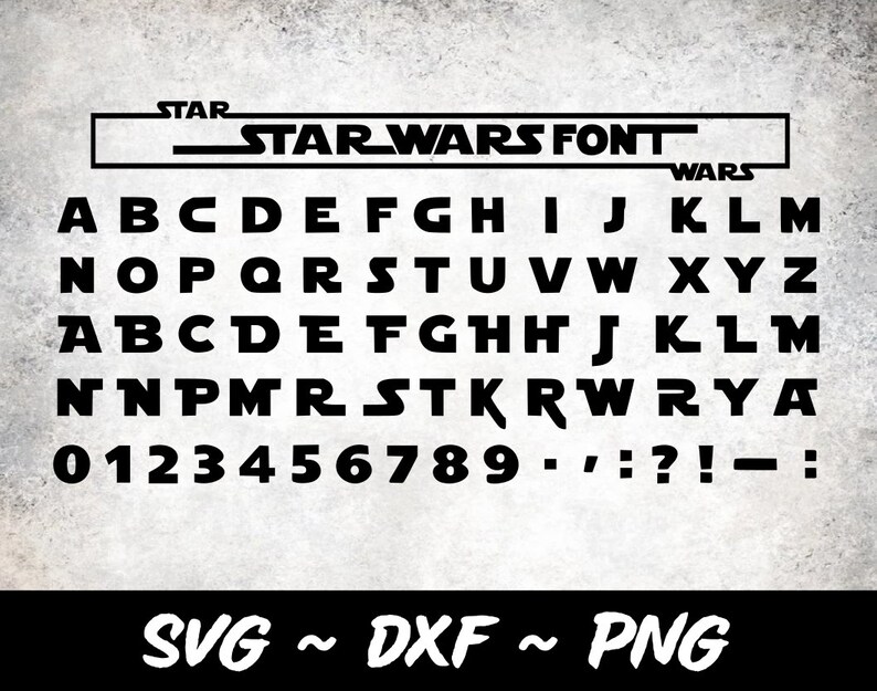 Layered Star Wars Font With Star Wars Monobox Graphic Design for