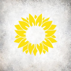 Blanko Sonnenblume für Monogramme und Personalisierung Grafik Design für Schneidemaschinen SVG, DXF, & PNG