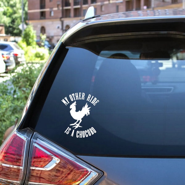 My Other Ride is a Chocobo Final Fantasy Premium Vinyl Decal