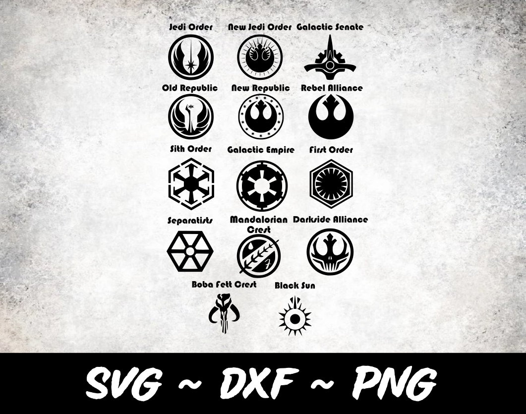 Layered Faction Logo Graphic Designs for Cutting Machines SVG, DXF, & PNG Cricut