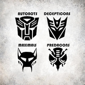 レイヤードトランスフォーマー カッティングマシン用グラフィックデザイン SVG、DXF、PNG Cricut