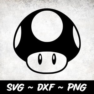 Conception graphique champignon vénéneux pour machines de découpe SVG, DXF et PNG