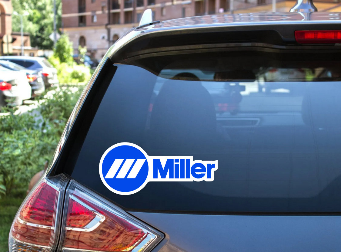 Adesivo Miller Per Saldatrici TIG/MIG/ARC – Die Cut Decal – Oracal – Prodotto USA