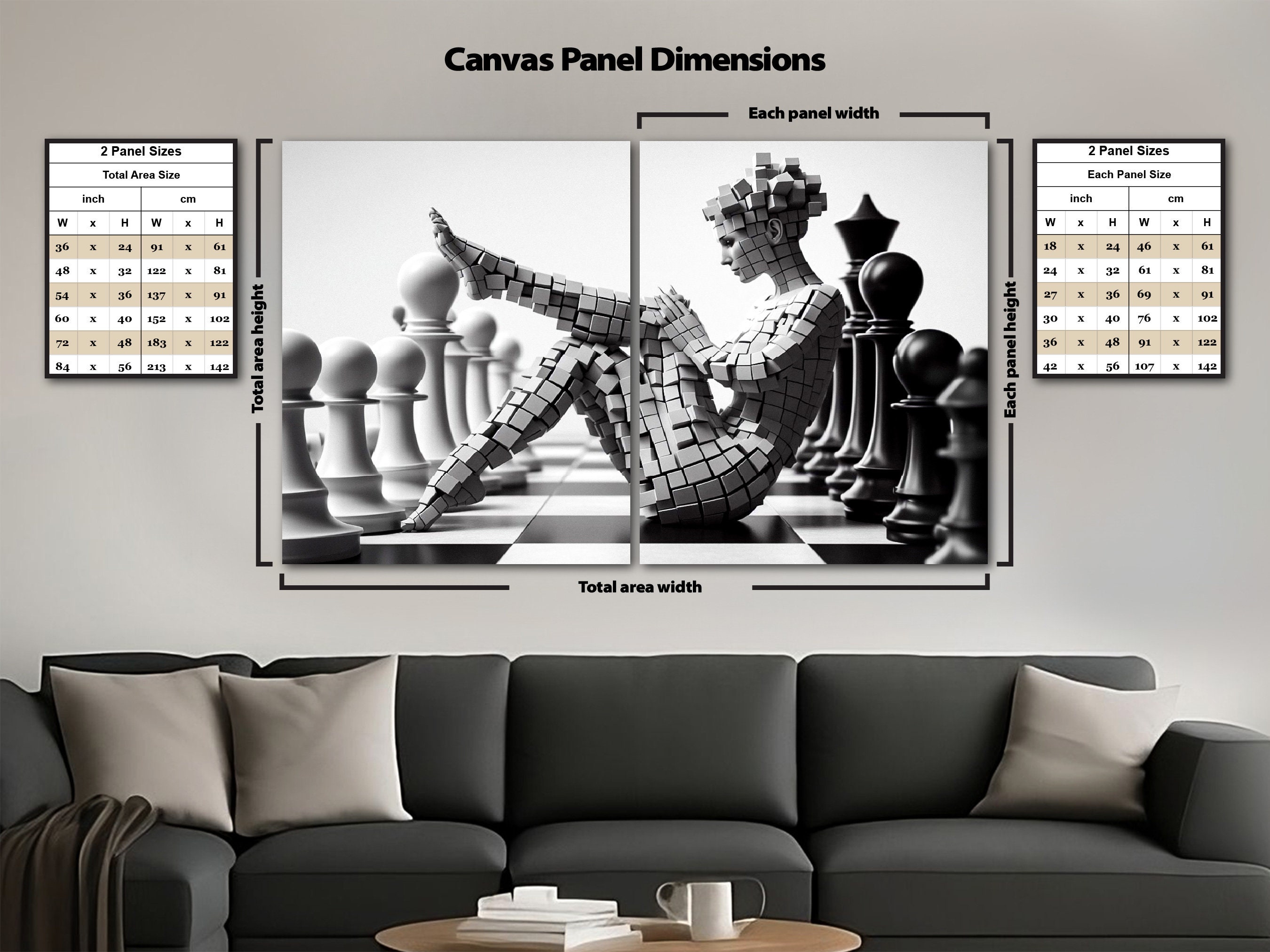 Chessboard Queen Canvas Art: Elegant Woman, Chess Decor - Etsy