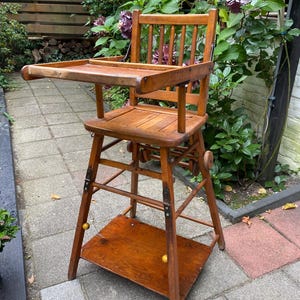 antique wooden high chair